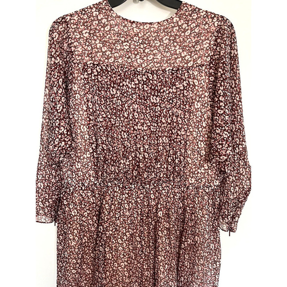 Ted Baker Vallyy Floral Midi Dress Size 2/6 Batwing Sleeve Dark Purple NEW - Picture 11 of 12